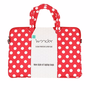 Wonder Briefcase Laptop 17 inches red polka-dot