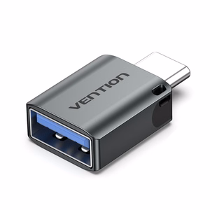 Vention USB-C tēviņš uz USB 3.0 mātīte OTG adapteris, pelēks, alumīnija sakausējums