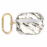 Guess GUAPHCHMAG AirPods Pro apvalks pelēks/pelēks Marmora Siksniņu kolekcija