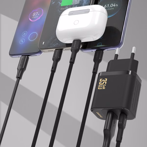 Dudao A27MaxCEU PD QC 35W USB-A USB-C Wall Lādētājs with USB-C Kabelis - Melns