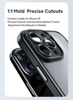 Rock Guard Touch Matte sērijas viedtālruņa apvalks Iphone 15 Plus balts