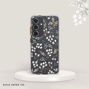 Rifle Paper Co. īpaši plāns pretmikrobu vāciņš ierīcei Samsung Galaxy S24+, ar “Petite Fleurs” rakstu