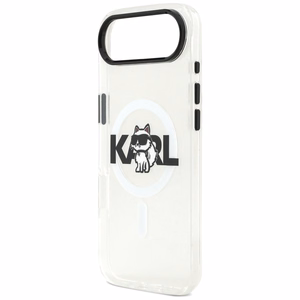 Karl Lagerfeld IML Choupette Sketch Logo Magnētiskais viedtālruņa apvalks iPhone Air - caurspīdīgs