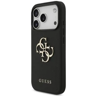 Guess Graudains Liels 4G un Klasiskais Logotips viedtālruņa apvalks iPhone 17 Pro - melns