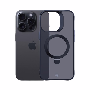 3mk Smoke viedtālruņa apvalks Magnētiskais ar statīvu Apple iPhone 16 pro max - melns