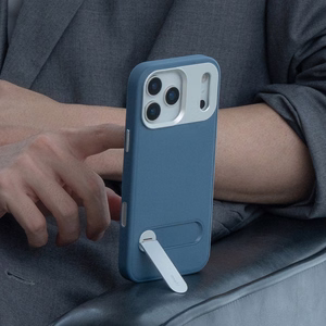 Moshi Kameleon MagSafe vāciņš ierīcei iPhone 17 Pro Max, ar statīva funkciju, “Midnight Gray” krāsā