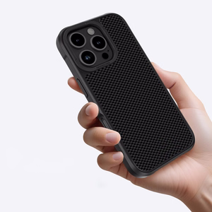 AmazingThing Titan Max Apvalks ar 600D aramīdu šķiedrām iPhone 16 Pro - melns