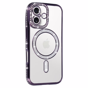 Bling Magsafe violets viedtālruņa apvalks iPhone 17