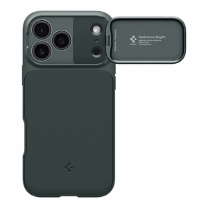 Spigen Optik Armor Magnētiskais viedtālruņa apvalks iPhone 17 Pro Max - zaļš