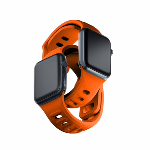 3mk silikona siksniņa Apple Watch, 38/40/41/42 mm, oranžs, mazais izmērs