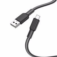 Kabelis USB-A uz Micro USB Hoco 2,4A 1 m X69 - melns/balts