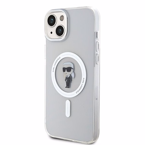 Viedtālruņa apvalks Karl Lagerfeld IML Ikonik Magnētiskais MagSafe iPhone 15 Plus - caurspīdīgs (m)