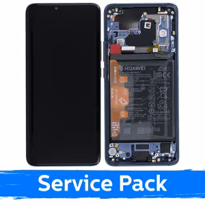 LCD Displejs Saderīgs ar Huawei Mate 20 Pro Ar Frame / Zils / (Service Pack)