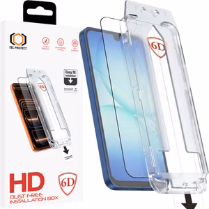 Tel Protect Dust-Free Easy Fit Full Glue 6D Tempered Glass for Samsung Galaxy A16/A17 4G/5G black