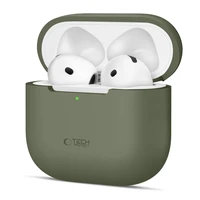 Tech-Protect silikona apvalks Apple AirPods 4 austiņām - olīvzaļš