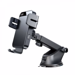 Automašīnas turētājs Joyroom ZS219 melns / automātiska fiksācija (bezvadu uzlāde 15W) (bez magnēta / lipīgs paliktnis)