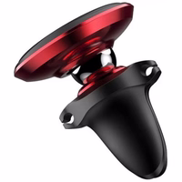 Automašīnas Turētājs Baseus "Overseas Edition" Melns / Sarkans (magnētisks / gaisa reste)