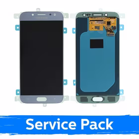 LCD Displejs Saderīgs ar Samsung J530 J5 Sudrabs (Service Pack)