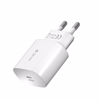 Devia sienas lādētājs Smart PD 25W 1x USB-C balts + kabelis USB-C - USB-C