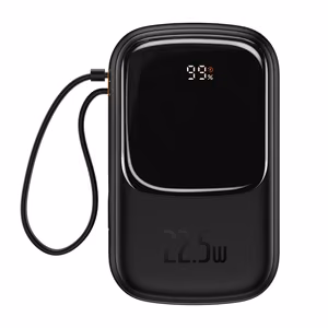 Внешний аккумулятор Baseus 20000mAh Qpow Pro - USB + Type C - PD 22,5W с кабелем Type C (PPQD060301) чёрный