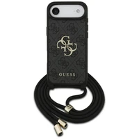 Guess 4G Big Logo Cord Stap soma pāri plecam viedtālrunim iPhone Air - melns