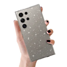 Crystal Glitter viedtālruņa apvalks Samsung Galaxy S23 Ultra - sudraba