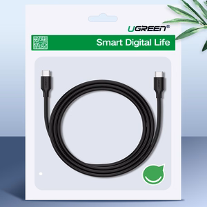 Ugreen US286 USB-C - USB-C 3A 480Mb/s kabelis 3m melns