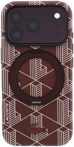 Bordo daļēji aptverošs PVC MagSafe vāciņš Lacoste Blend ar gredzena statīvu Apple iPhone 18 Pro