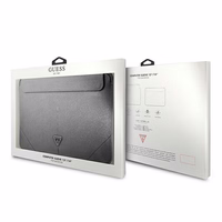 Guess Saffiano Triangle Logo apvalks 14" klēpjdatoram - sudraba