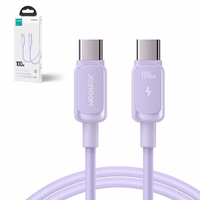 Joyroom Multi-Color Series A14 USB-C / USB-C 100W kabelis 1.2 m - violets