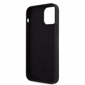 Guess GUHCP12LLSVSBK iPhone 12 Pro Max 6.7" melns/melns cietais apvalks Script Vintage