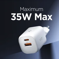 Spigen Essential EE352EU USB-C / USB-A 35W sienas ladetajs - Balts