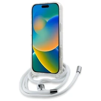 Karl Lagerfeld IML pār plecu monogrammas Karl un Choupette galvas MagSafe iPhone 16 viedtālruņa apvalks - caurspīdīgs