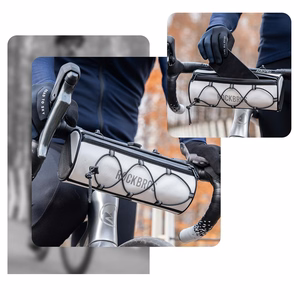 Rockbros TL002 ROAD TO SKY 1.5L ūdensizturīga velosipēda stūres soma - balta