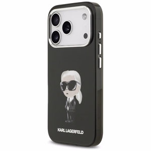 Чехол Karl Lagerfeld IML Aquarelle Karl & Logo MagSafe для iPhone 17 Pro (чёрный)