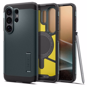 Spigen Tough Armor Mag MagSafe maciņš priekš Samsung Galaxy S26 Ultra - zaļš