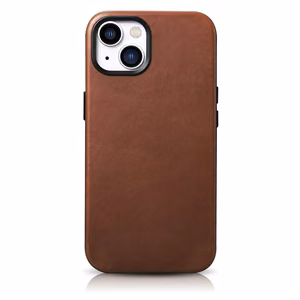 iCarer Oil Wax Premium ādas apvalks iPhone 14 Plus Magnētiskais ādas apvalks ar MagSafe Brūns (WMI14220703-RB)