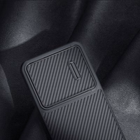 Nillkin Sintētisko šķiedru S viedtālruņa apvalks Samsung Galaxy S23+, kameras vāciņš, melns