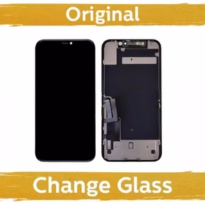 LCD Displejs iPhone 11 Melns (LG versija + metāla plāksne) (atjaunots: Ķīna)
