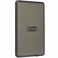 Portatīvais lādētājs Audi Big Logo Magnētiskais indukcijas 15W 5000mAh - pelēka