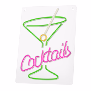 Neon PLEXI LED COCKTAILS rozā zaļš FPNE02X Forever Light
