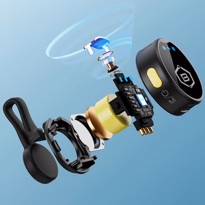 Blavec Lavalier mikrofoni x 2 MK-02 ClipGo Combo: Type C, Lightning, BT (LMMK02-B) melns