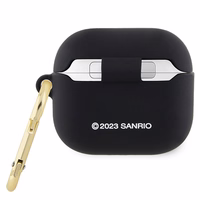 Hello Kitty silikona 3D Kitty galvas apvalks AirPods 3 - melns