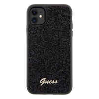 Guess Disco Metāla uzraksts viedtālruņa apvalks iPhone 11 / Xr - melns