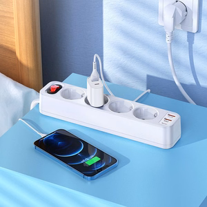 Pagarināšanas lenta Hoco 1,8 m 4 kontaktligzdas + 2 x USB A + USB C QC3.0 PD 3A 20W NS1 balta