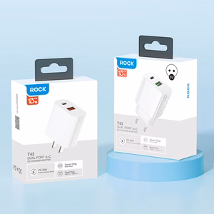 Rock Сетевое зарядное устройство T43 - USB + Type C - QC 3.0 PD 20W 3A белый