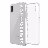 SuperDry Snap iPhone X/Xs Caurspīdīgs maciņš balts 41576