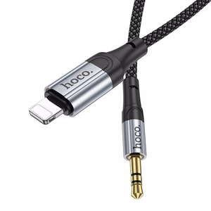 AUX kabelis Lightning uz Jack 3,5 mm Hoco 1 m UPA26 melns