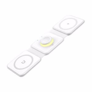 Magnētiskais bezvadu lādētājs Essager EWXCX3-NMC02 3in1 15W (balts)
