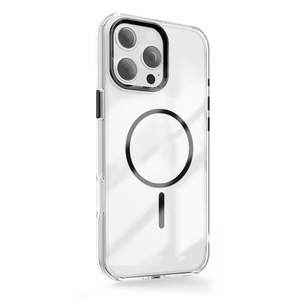 Caurspīdīgs Thin Mag maciņš iPhone 17 Pro 6,3", melns